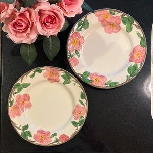 (2) Dinner Plate Desert Rose by FRANCISCAN - 10 5/8 inches - Set of 2